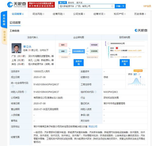 恒大新能源汽車(chē)成立兩家新公司，注冊(cè)資本總計(jì)15億元，深耕信息技術(shù)咨詢(xún)服務(wù)
